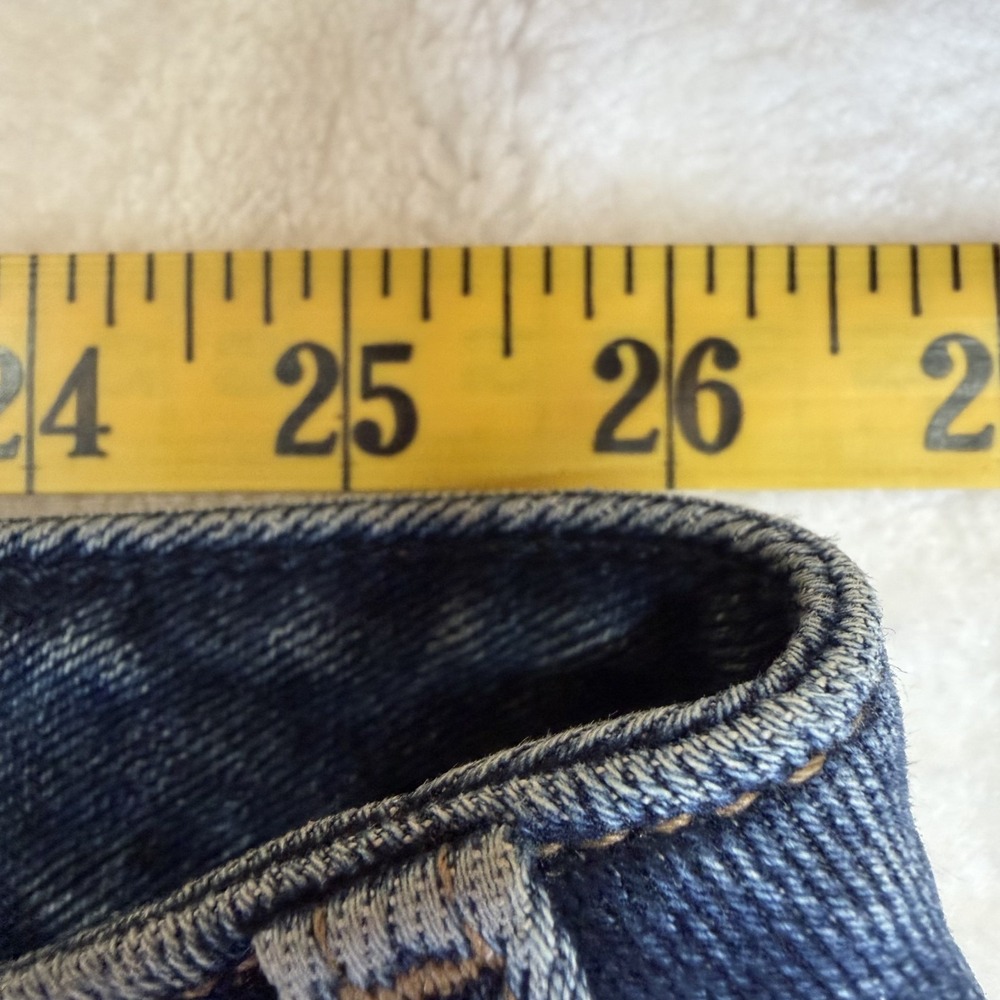 Lane Bryant Medium Wash Distressed Patched Girlfriend Jeans Size 28W - Picture 4 of 9